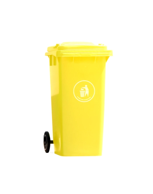 Zdjęcie: Pojemnik na śmieci odpady 120 L żółty MIRPOL