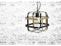 Zdjęcie: Lampa wisząca Klatka E27 czarna + złoto IL MIO