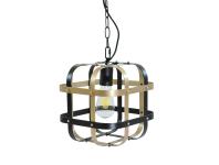 Zdjęcie: Lampa wisząca Klatka E27 czarna + złoto IL MIO