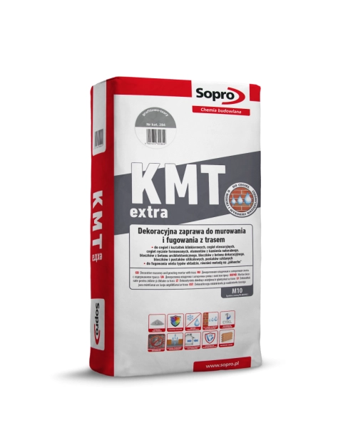 Zdjęcie: Zaprawa do murowania i fugowania z trasem KMT extra 299 piaskowy żółty 25 kg SOPRO
