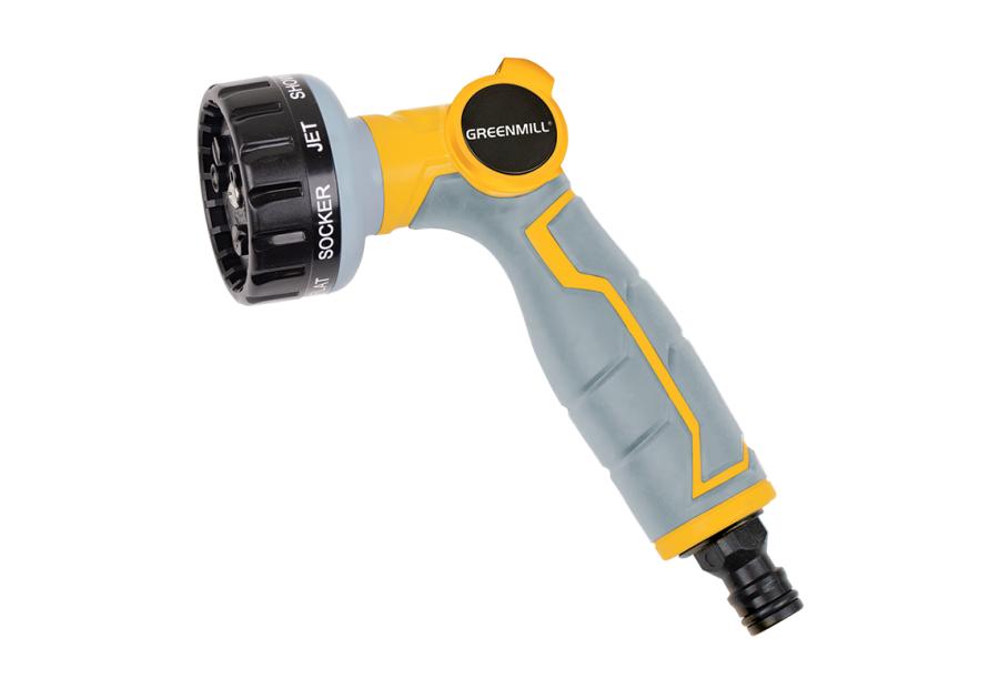 Zdjęcie: Pistolet plastikowy 8-funkcyjny GREENMILL AQUASYSTEM