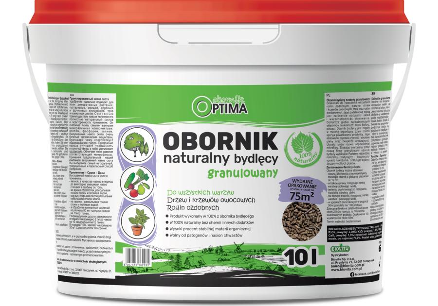 Zdjęcie: Obornik granulowany nawóz bydlęcy wiaderko 10 L BIOVITA