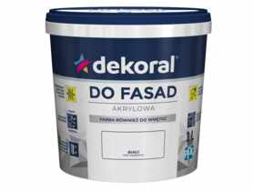 Farba elewacyjna fasadowa 1 L śnieżnobiała Polinit DEKORAL