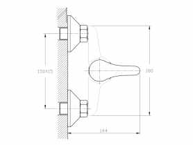 Bateria natryskowa jednouchwytowa 35 mm Vivo PSB NERGIS