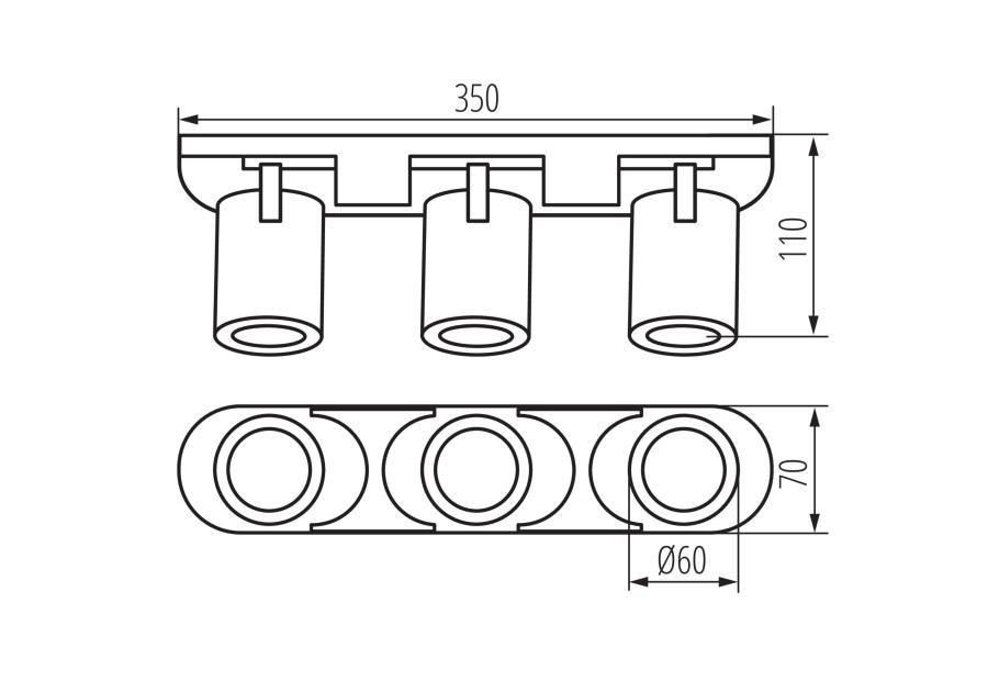 Zdjęcie: Oprawa oświetleniowa 3x max 35 W Laurin EL-3I B KANLUX