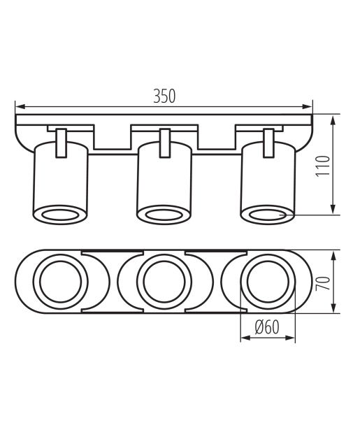 Zdjęcie: Oprawa oświetleniowa 3x max 35 W Laurin EL-3I B KANLUX