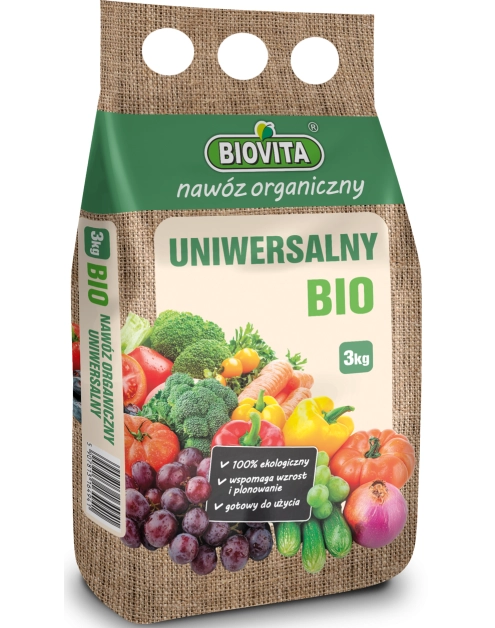 Zdjęcie: Nawóz organiczny uniwersalny BIO granulat 3 kg BIOVITA