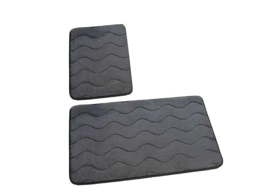 Zdjęcie: Dywanik łazienkowy Sumba komplet 2 sztuki lz23 szary ciemny 26 EUROMAT