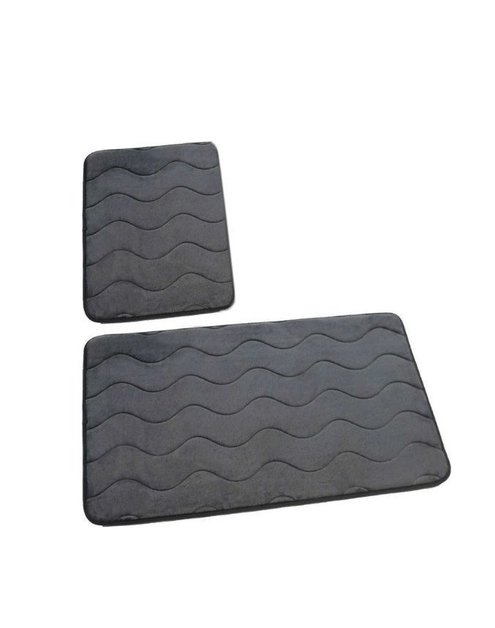 Zdjęcie: Dywanik łazienkowy Sumba komplet 2 sztuki lz23 szary ciemny 26 EUROMAT