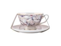 Zdjęcie: Filiżanka Magnolia różowa 220 ml ze spodkiem dekoracja Moja kochana ALTOM DESIGN