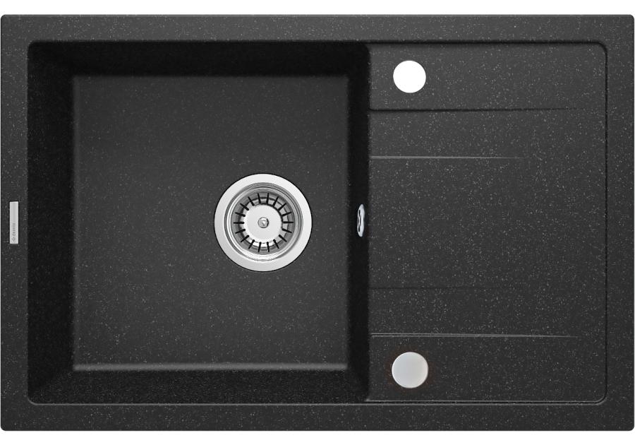 Zdjęcie: Zlewozmywak Galactic 1-komorowy z ociekaczem grafitowy DEANTE