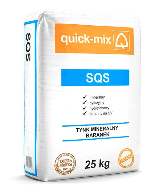 Zdjęcie: Tynk mineralny SQS baranek biały 2,0 mm 25 kg QUICK-MIX
