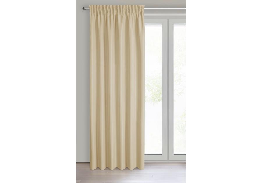 Zdjęcie: Zasłona gotowa Rita na taśmie 140x270 cm beżowy EUROFIRANY