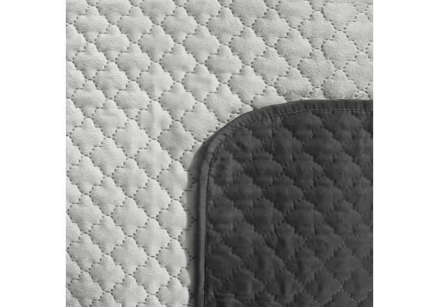 Zdjęcie: Narzuta Tito 220x240 cm srebrno-stalowa EUROFIRANY