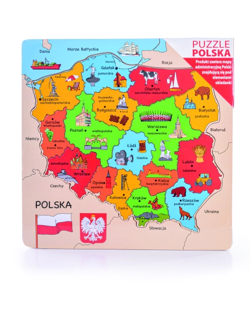 Zdjęcie: Puzzle Mapa Polski drewno DAFFI