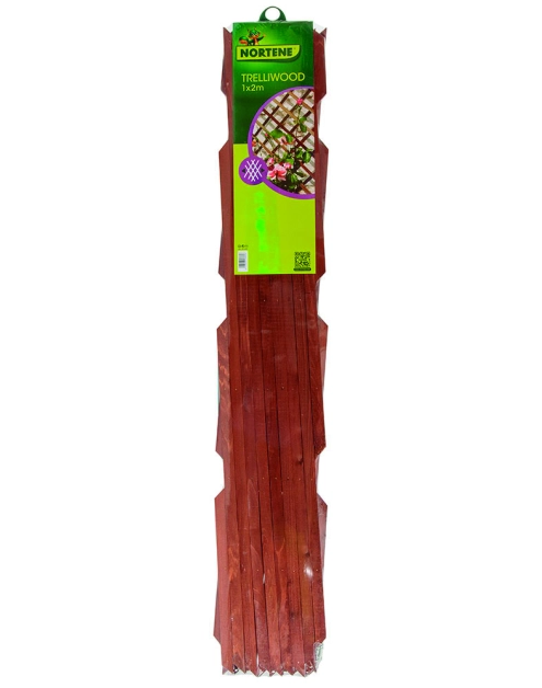 Zdjęcie: Drewniana kratka Trelliwood 1 x 2 m, brązowy NORTENE