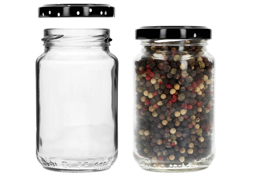 Zdjęcie: Słoik TO 190 ml z kolorową zakrętką fi53 - 8szt. 132190 BROWIN