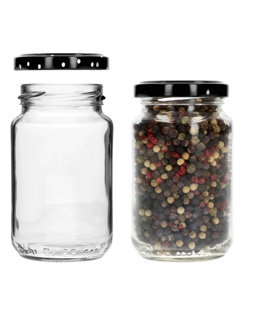 Zdjęcie: Słoik TO 190 ml z kolorową zakrętką fi53 - 8szt. 132190 BROWIN