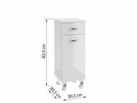 Szafka stojąca Mea B30 biały połysk DEFTRANS