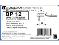 Zdjęcie: Listwa PVC BP12 L250 9/6 biały, przyokienna, dylatacyjna, tynkarska z uszczelką BELLA PLAST