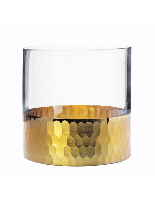 Zdjęcie: Wazon świecznik szklany 12 cm Golden Honey ALTOMDESIGN
