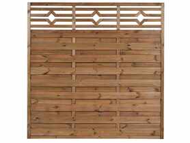 Płot ażurowy Pia R34 prosty 180x180 cm brąz SOBEX