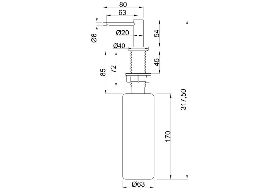 Zdjęcie: Dozownik na płyn do mycia naczyń lub nydło Issa biały INVENA