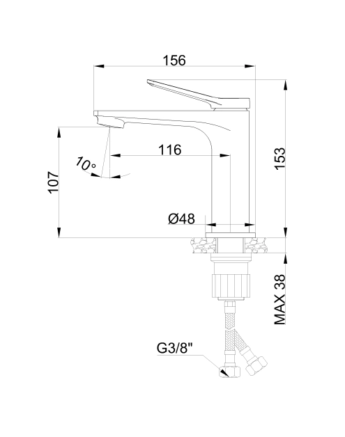 Zdjęcie: Bateria umywalkowa Alonia złoto szczotkowane INVENA