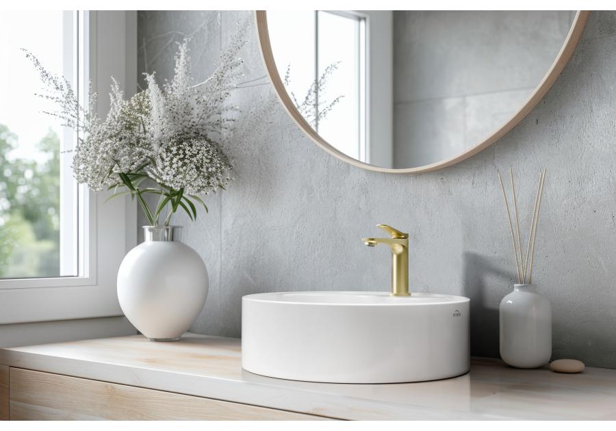 Zdjęcie: Bateria umywalkowa Alonia złoto szczotkowane INVENA