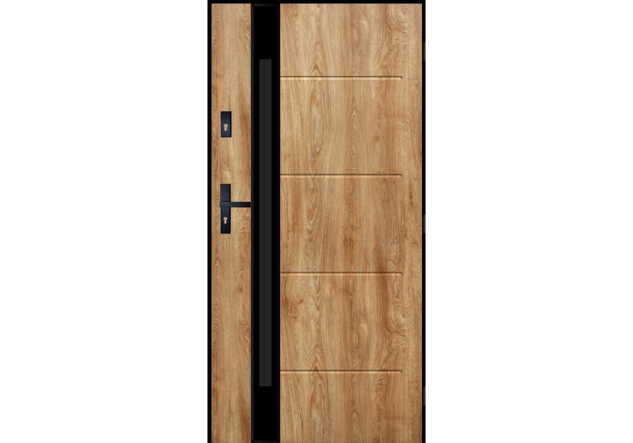 Zdjęcie: Drzwi zewnętrzne andromeda dąb turner 100p komplet PANTOR