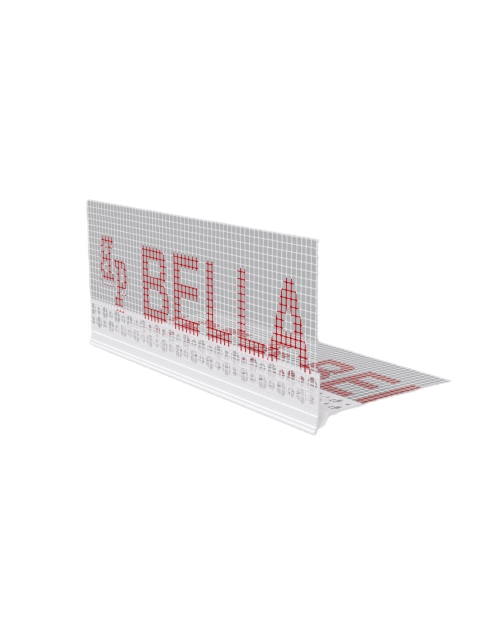 Zdjęcie: Listwa PVC okapnikowa, podtynkowa z siatką BP14 Lux L250 biała BELLA PLAST