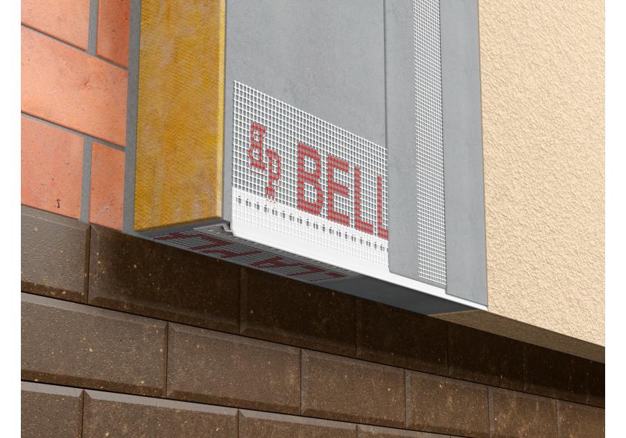 Zdjęcie: Listwa PVC okapnikowa, podtynkowa z siatką BP14 Lux L250 biała BELLA PLAST