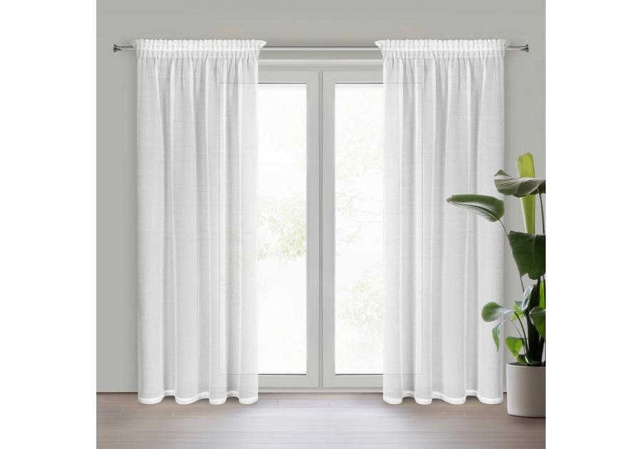 Zdjęcie: Firana gotowa Vanesa na taśmie 140 x 270 cm biały EUROFIRANY