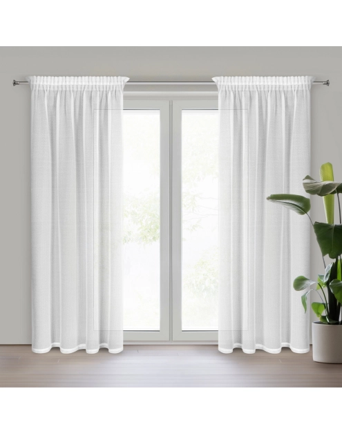 Zdjęcie: Firana gotowa Vanesa na taśmie 140 x 270 cm biały EUROFIRANY