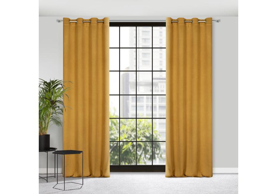 Zdjęcie: Zasłona gotowa Carlo 135x250 cm miodowy EUROFIRANY