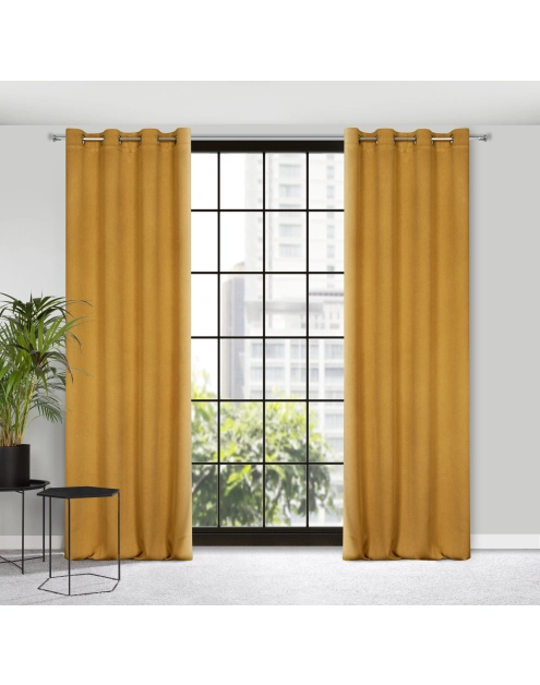 Zdjęcie: Zasłona gotowa Carlo 135x250 cm miodowy EUROFIRANY