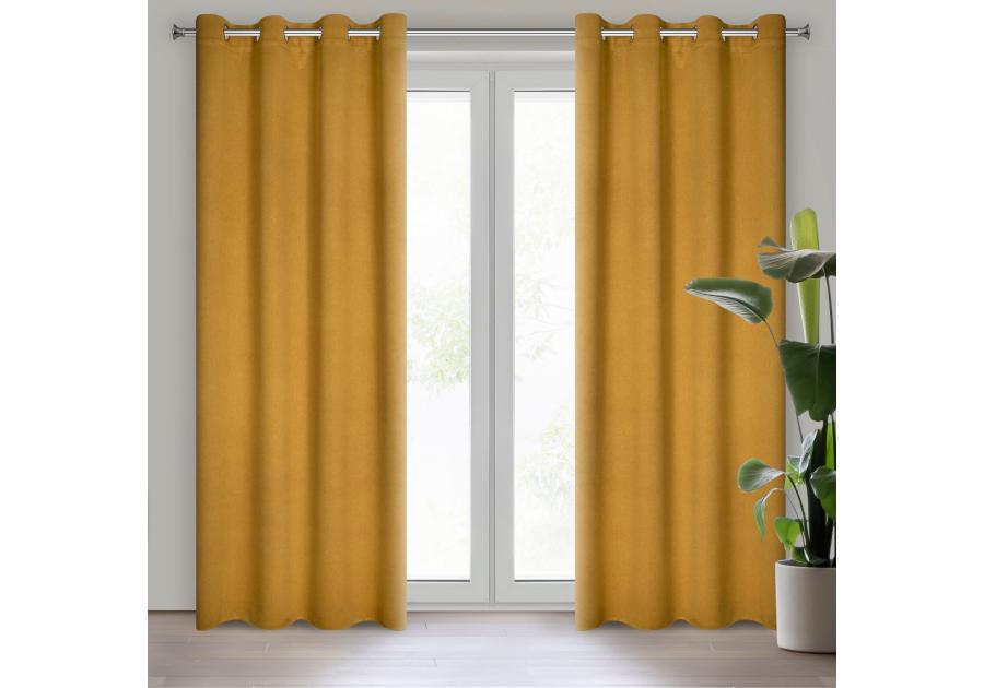 Zdjęcie: Zasłona gotowa Carlo 135x250 cm miodowy EUROFIRANY