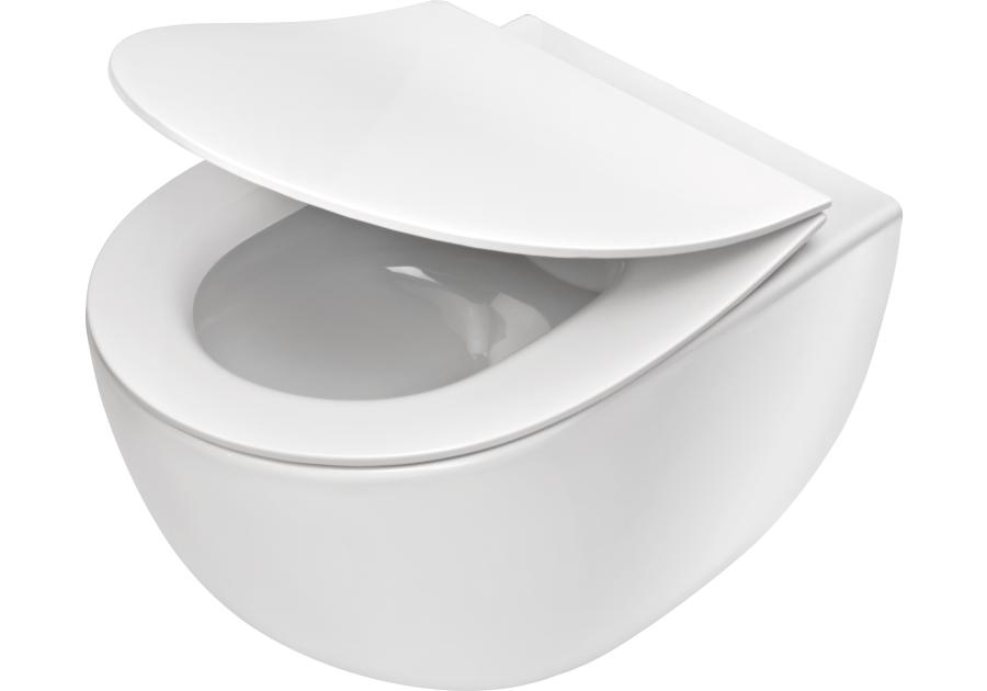 Zdjęcie: Miska WC wisząca bezkołnierzowa Peonia biały DEANTE