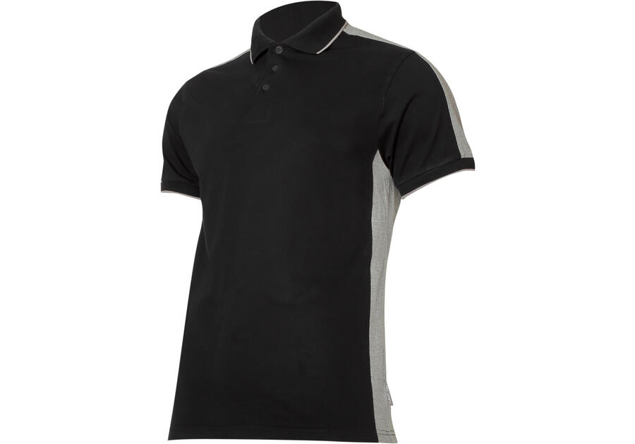 Zdjęcie: Koszulka Polo 190g/m2, czarno-szara, 2XL, CE, LAHTI PRO