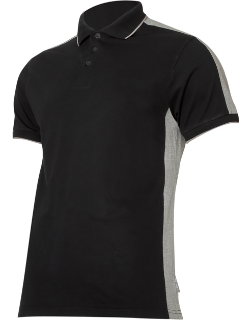 Zdjęcie: Koszulka Polo 190g/m2, czarno-szara, 2XL, CE, LAHTI PRO