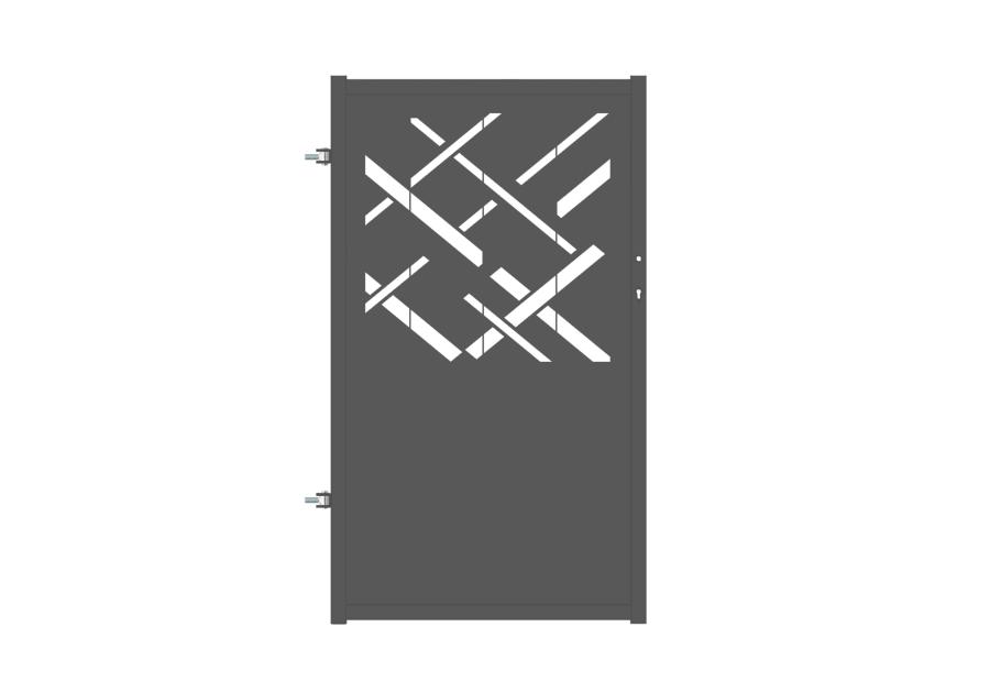 Zdjęcie: Furtka Ana 0,90 m, 1,50 m, stal ocynk+RAL7016 struktura lewa POLBRAM