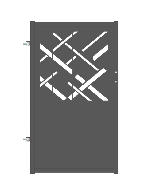 Zdjęcie: Furtka Ana 0,90 m, 1,50 m, stal ocynk+RAL7016 struktura lewa POLBRAM