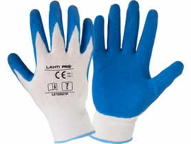 Rękawice lateks niebiesko-białe,  9, CE, LAHTI PRO