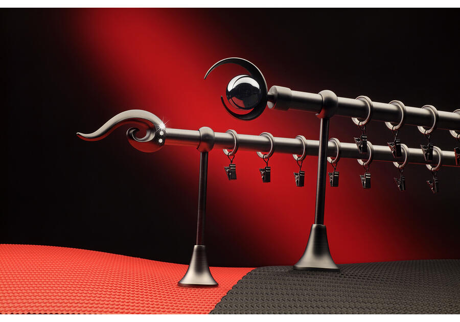 Zdjęcie: Karnisz pojedynczy Victoria fi 19 mm - 400 cm bronze fuego KARWEL