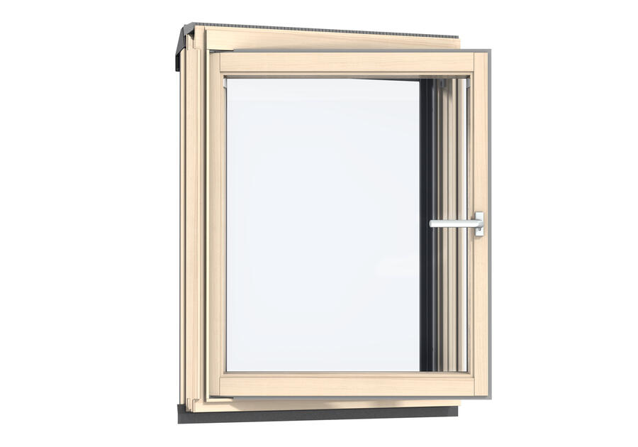 Zdjęcie: Okno kolankowe VFA 3068 drewniane otwierane na lewo, 94x115 cm VELUX