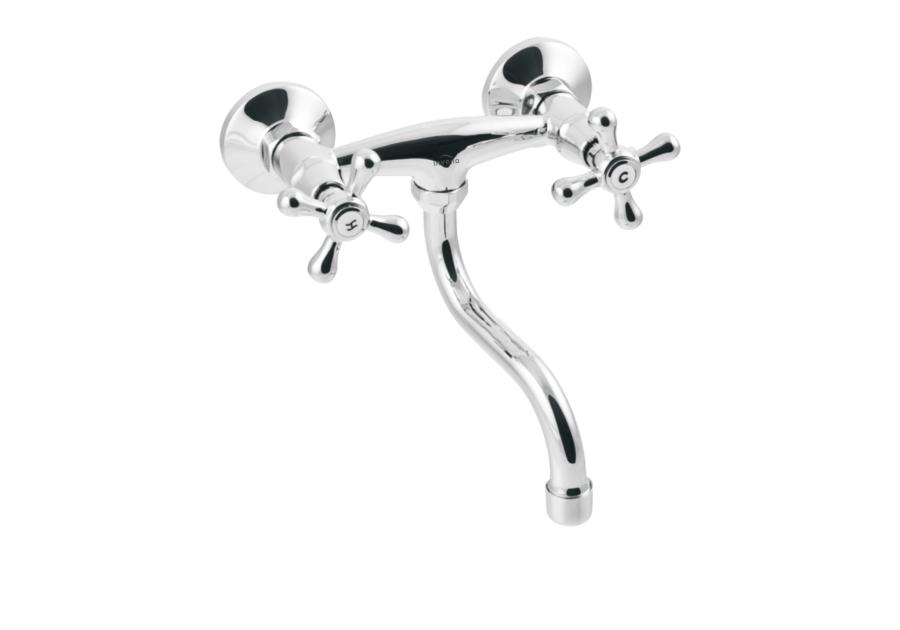 Zdjęcie: Bateria umywalkowo-zlewkozmywakowa Roma chrom, S 25 cm INVENA