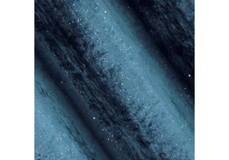 Zdjęcie: Zasłona Elizia 140x250 cm granatowa na przelotkach EUROFIRANY