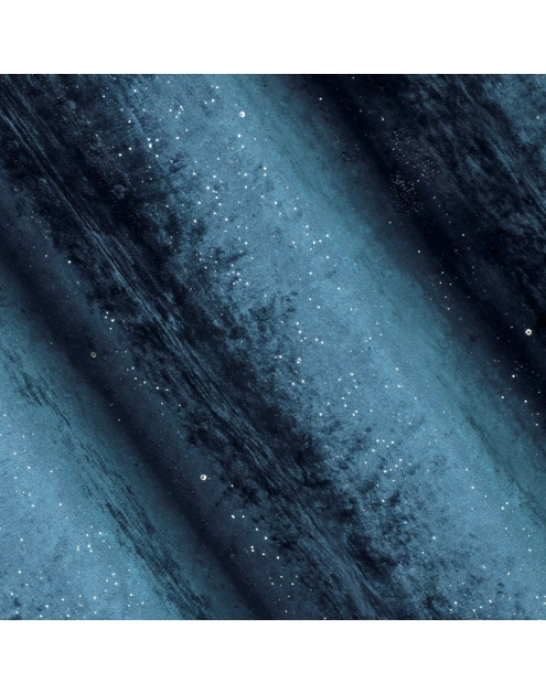 Zdjęcie: Zasłona Elizia 140x250 cm granatowa na przelotkach EUROFIRANY