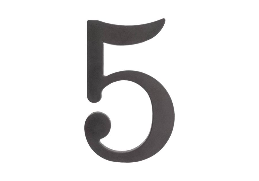 Zdjęcie: Cyfra 5 plastikowa czarna 180 mm METRO