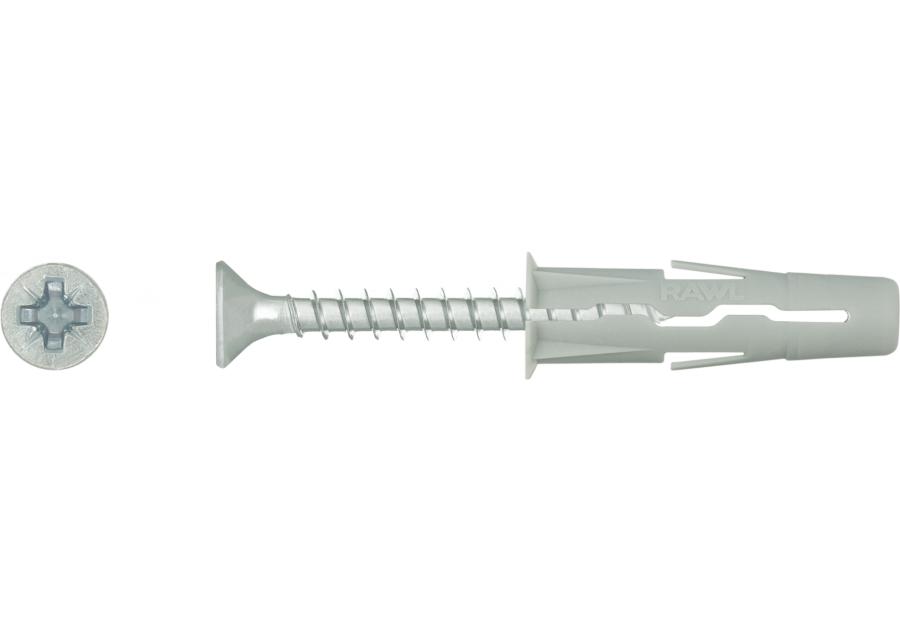 Zdjęcie: Kołek Clip UNO-brn 96 szt.-red 96 szt.-blu 80 szt.; fi 6/7/8 mm wraz z kompletem wierteł RAWLPLUG